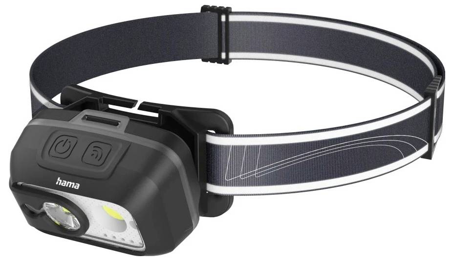 hama 00228609 LED-Stirnlampe "HL500-C", mit Akku, Kopflampe zum Joggen, Arbeiten, 4 Modi-1