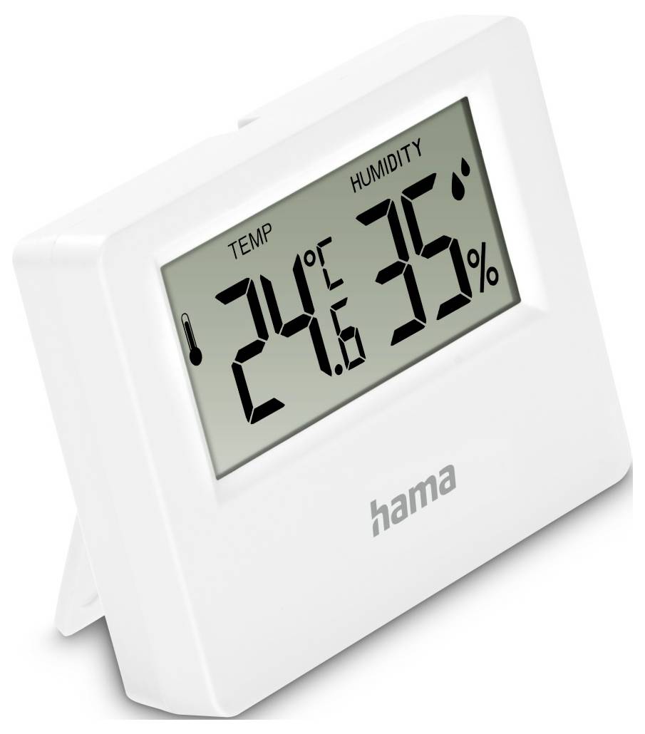 hama 00222222 Thermometer und Hygrometer "Ebro", digital, für innen oder außen, Weiß-1
