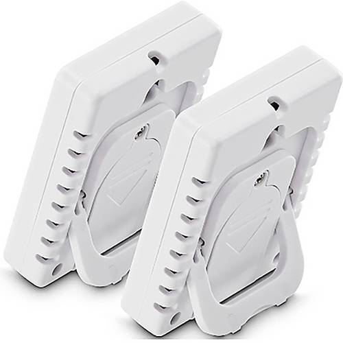 hama 00222233 Thermometer und Hygrometer Baros, digital, für innen, 2-er Set, Weiß