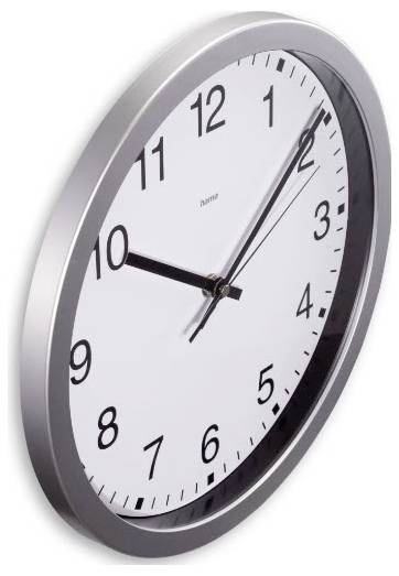 hama 00185870 Wanduhr "Mallorca", Ø 30 cm, Silber-1