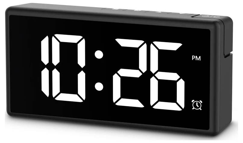 hama 00222208 Digitaler Wecker "Ibiza", Multicolor-Display, mit USB-Ladefunktion, Schwarz-2