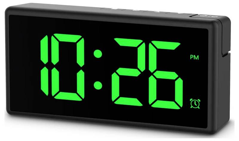 hama 00222208 Digitaler Wecker "Ibiza", Multicolor-Display, mit USB-Ladefunktion, Schwarz-4