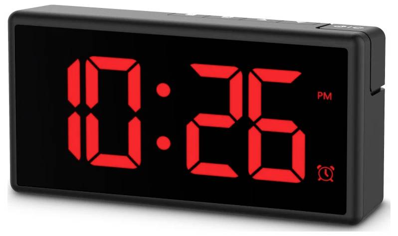 hama 00222208 Digitaler Wecker "Ibiza", Multicolor-Display, mit USB-Ladefunktion, Schwarz-5