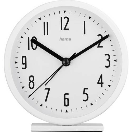 hama 00222212 Wecker Skye, ohne Ticken, Weiß
