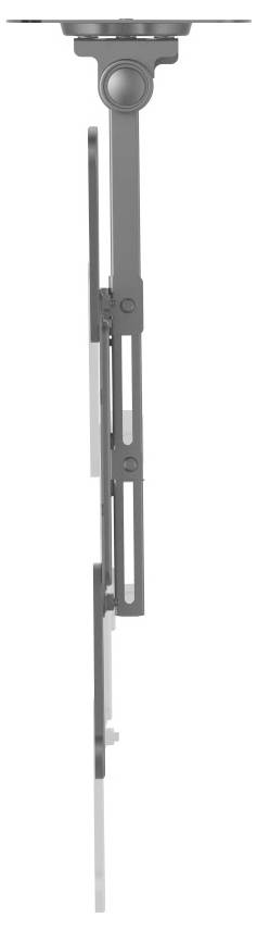 hama 00220877 TV-Deckenhalterung schwenkbar, höhenverstellbar, 400x400, 165 cm (65"), SW-2