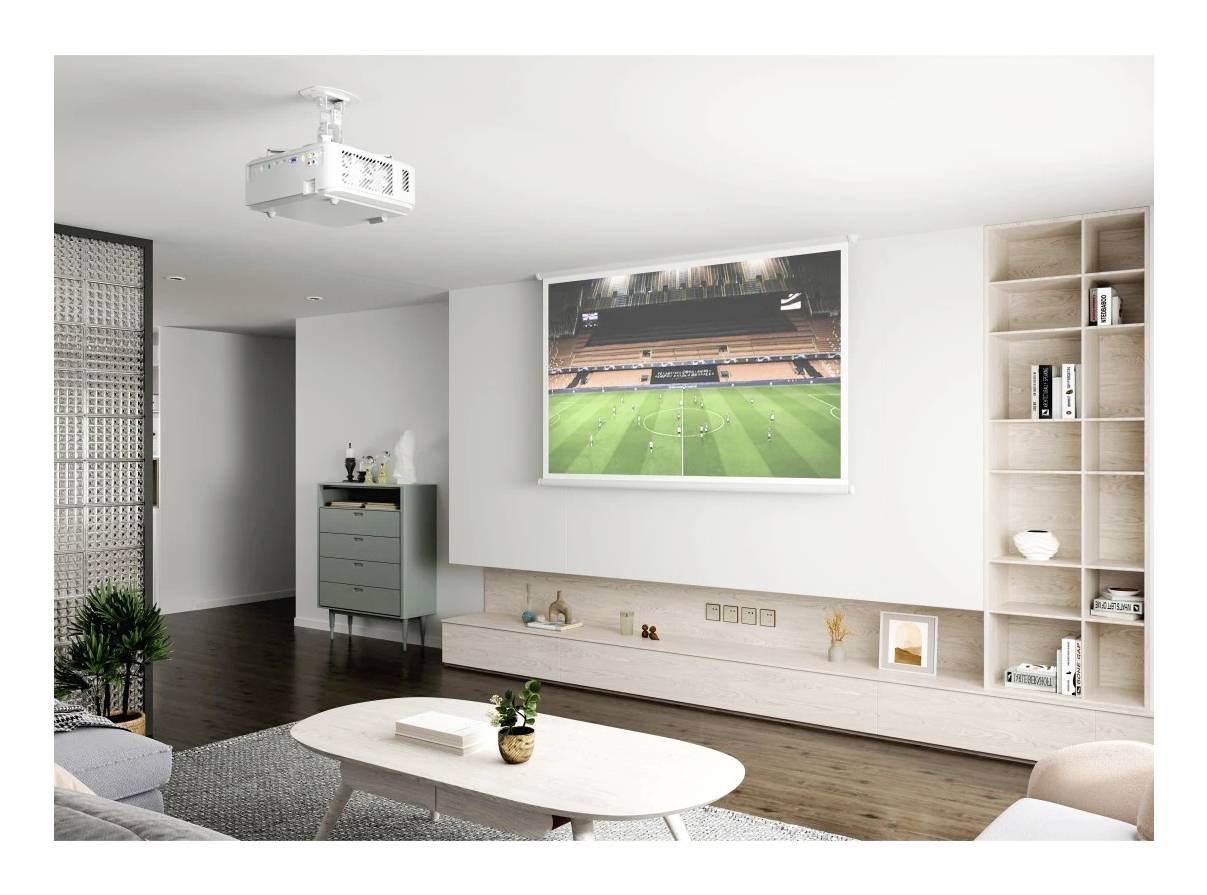 Hama Beamerhalterung, schwenkbar, drehbar, neigbar, für Decke, bis 13,5 kg Beamer-Deckenhalterung Weiß-8