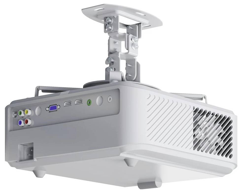 Hama Beamerhalterung, schwenkbar, drehbar, neigbar, für Decke, bis 13,5 kg Beamer-Deckenhalterung Weiß-7