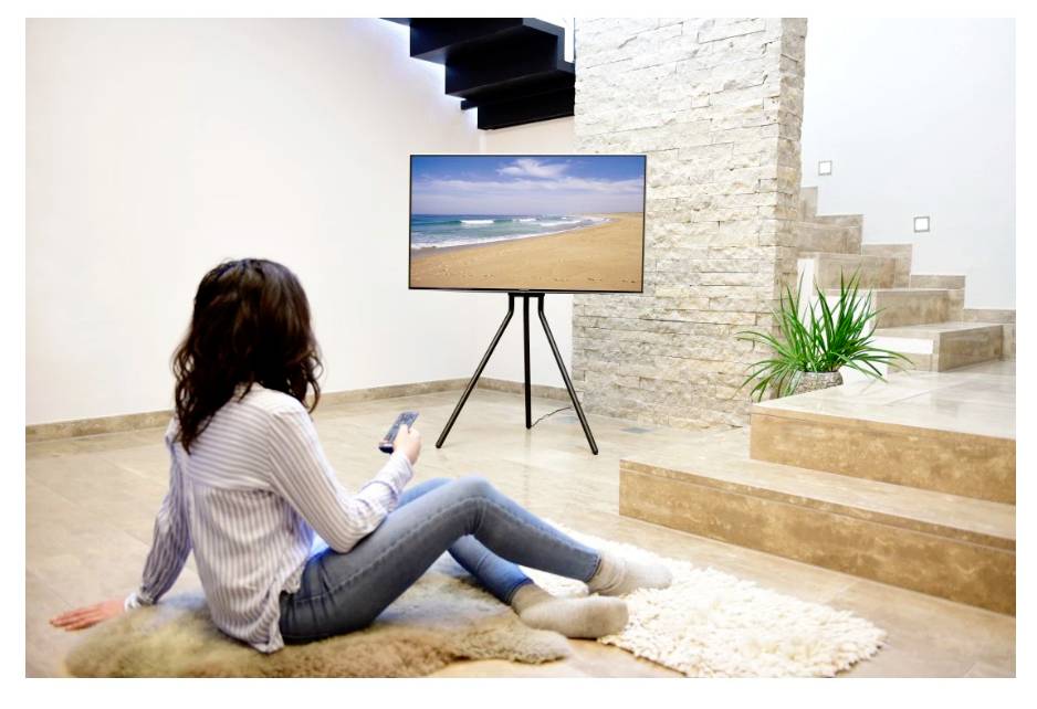 Hama TV-Ständer, Staffelei freistehend, höhenverstellbar, 191 cm (75") bis 40 kg TV-Standfuß 190,5 cm (75")-4