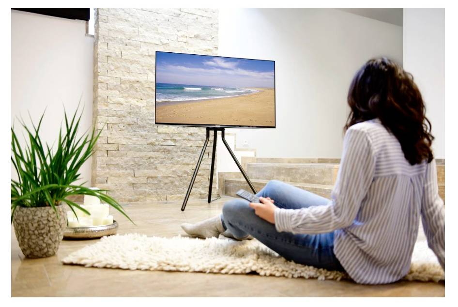 Hama TV-Ständer, Staffelei freistehend, höhenverstellbar, 191 cm (75") bis 40 kg TV-Standfuß 190,5 cm (75")-5