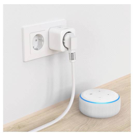 hama 00176638 Smarte WLAN-Steckdose, Matter, sprach- u. appgesteuert, nachrüstbar, 3.680W-3