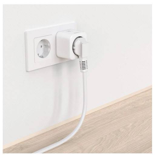 hama 00176638 Smarte WLAN-Steckdose, Matter, sprach- u. appgesteuert, nachrüstbar, 3.680W-4