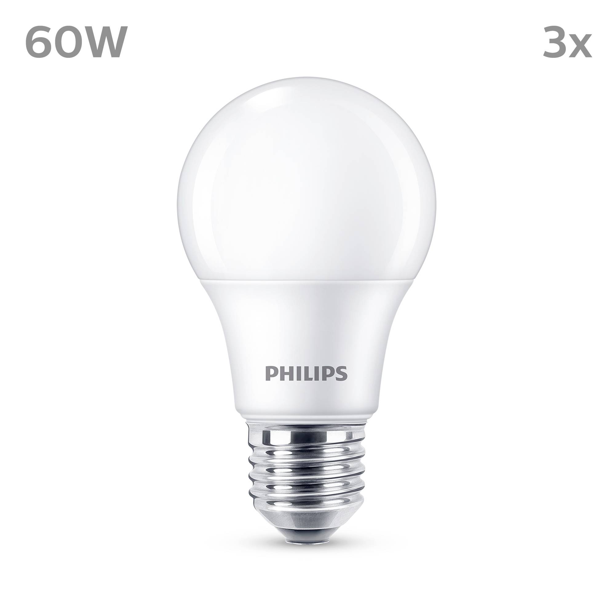 Philips 8719514452404 LED EEK F (A - G) E27 8 W = 60 W Warmweiß 3 St.-5