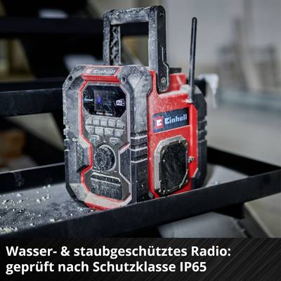 Einhell TE-CR 18 Li Akku-Radio DAB+, FM Bluetooth®, AUX, USB Rot/Schwarz-9