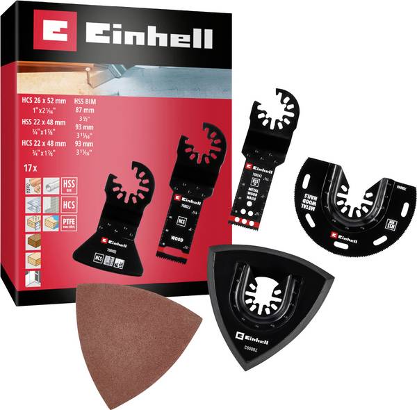 Einhell 708117 17-tlg SB Bimetall Multifunktionswerkzeug-Zubehör-Set 22 mm 1 St.