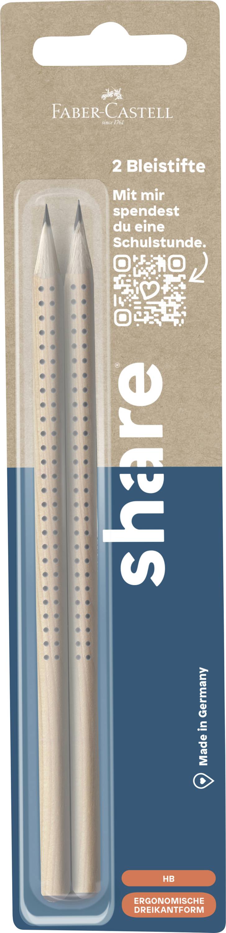 share 4-0028-2-1021 Pencil 2 pcs includes erasers sharpeners