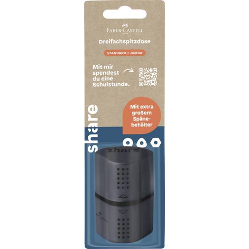 share Dreifachspitzdose 4-0027 Schwarz Eckigdose