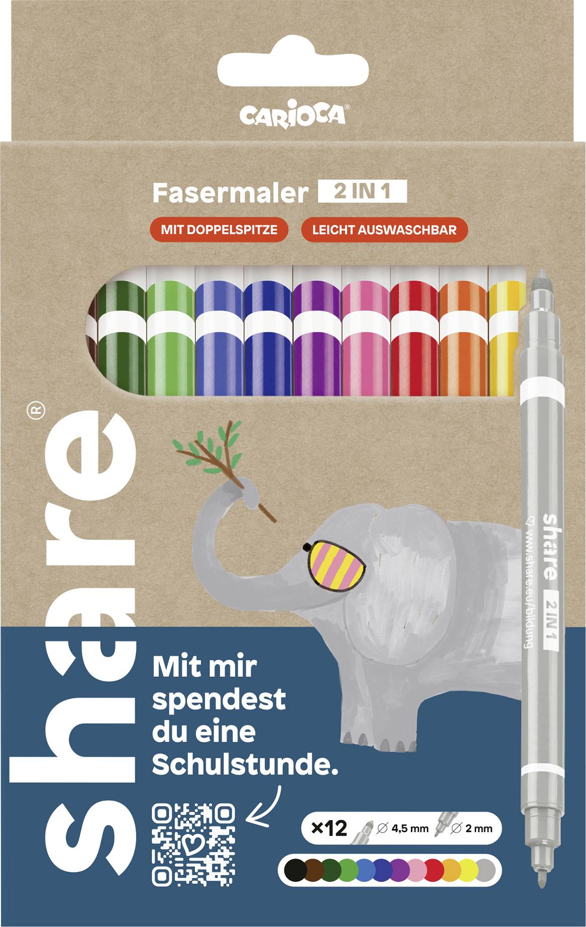 share Fasermaler 4-0003-12-1 2 mm, 4.5 mm 12 St.