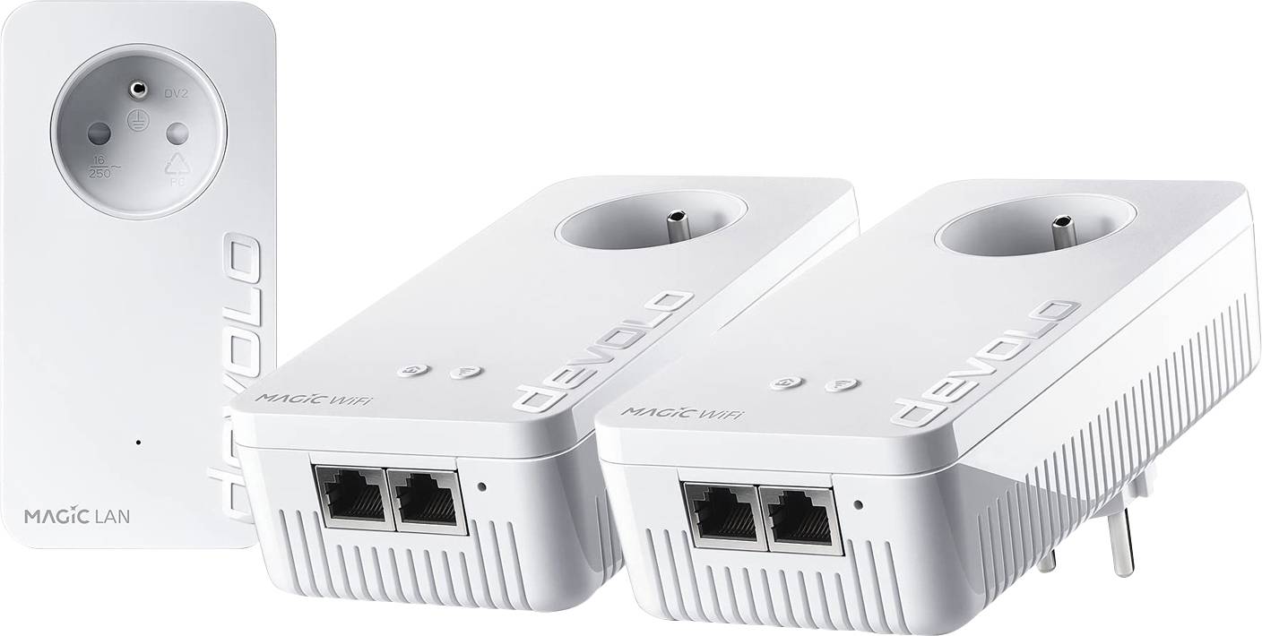 Devolo Magic 2 WiFi 6 next Powerline WiFi Multiroom Starter Kit 07195 Powerline, WiFi 2400 MBit/s