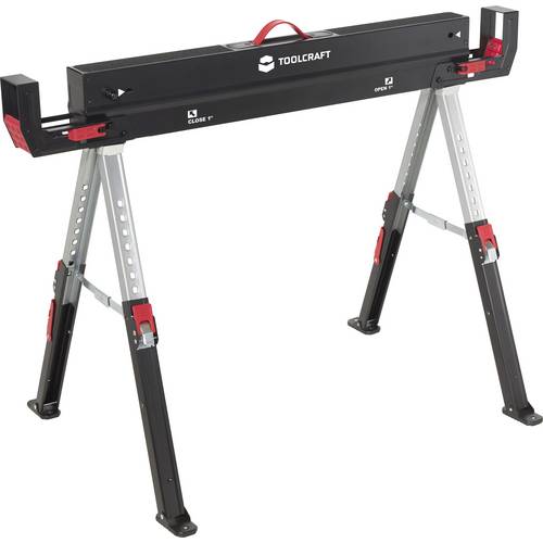 TOOLCRAFT TO-10311630 Stahl Arbeitsbock klappbar, höhenverstellbar 590 kg (B x T) 1157 mm x 687 mm 9.75 kg 1 St.