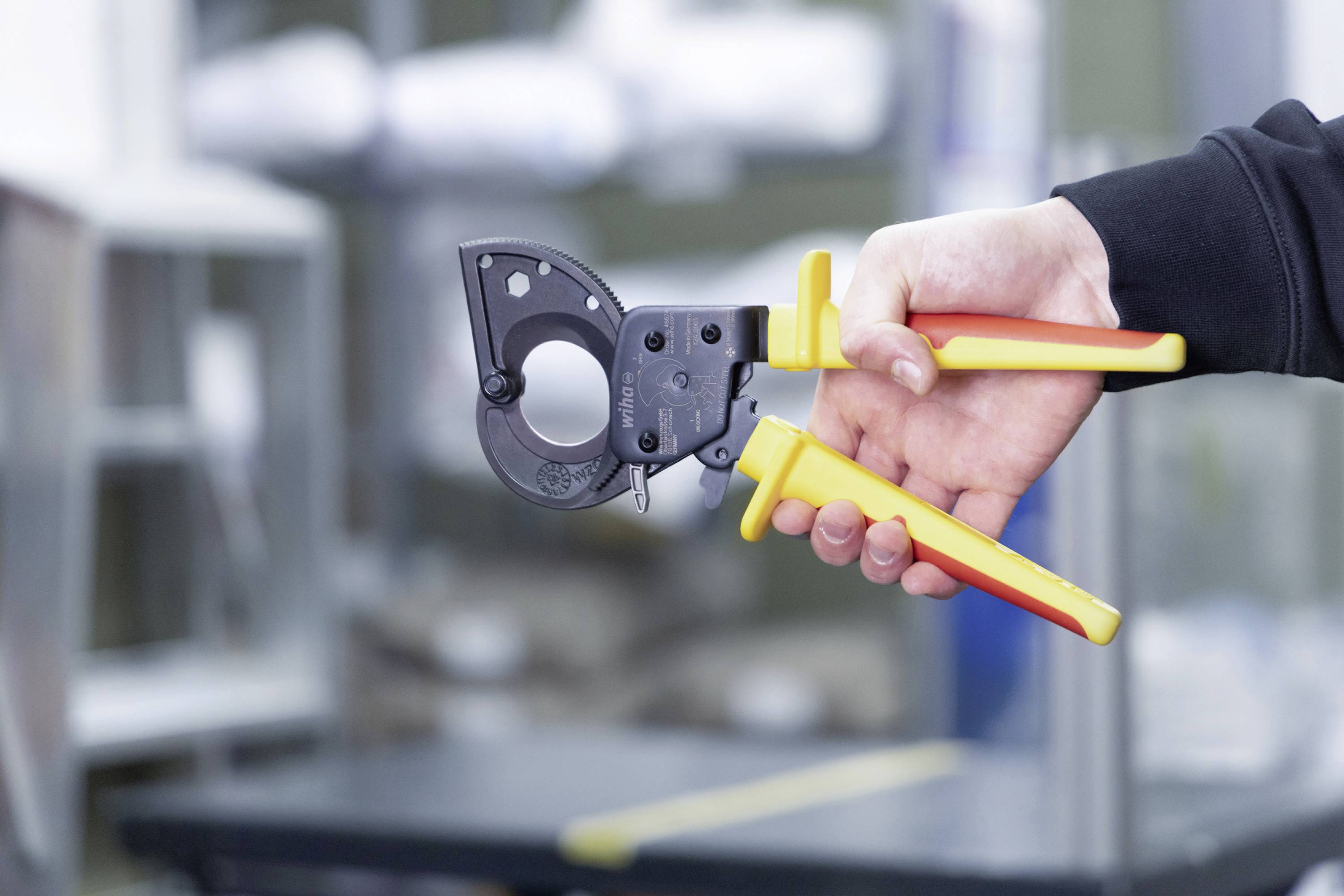 Wiha 46674 Kabelschneider Geeignet für (Abisoliertechnik) Alu- und Kupferkabel, ein- und mehrdrähtig 34 mm 300 mm²-5