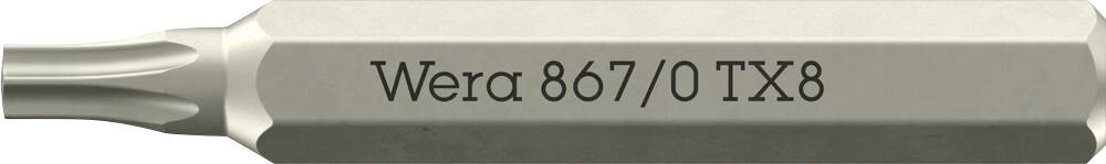 Wera 05058132001 867 Micro TORX® Torx-Bit Antrieb: 1/4" (6.3 mm) Abtrieb: TORX TX 8 30 mm-0