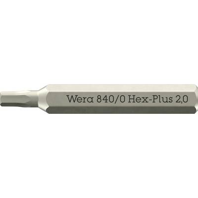 Wera 05058111001 840 Micro Sechskant-Bit Antrieb: 1/4" (6.3 mm) Abtrieb: Innen-Sechskant 2.0 mm 30 mm-0