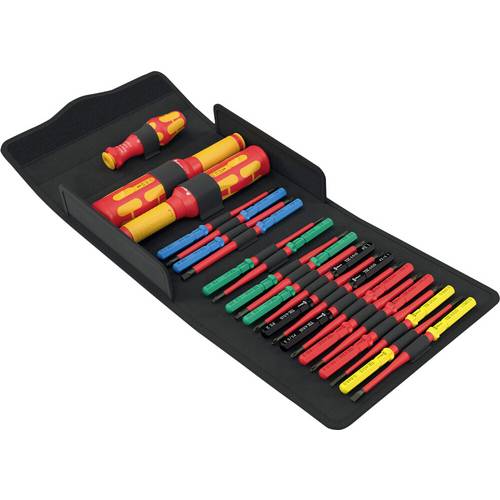 Wera Kraftform Kompakt VDE Safe-Torque Speed Schaltschrank-Set 1 VDE Wechselklingen-Set Kreuzschlitz Phillips, Kreuzschl...
