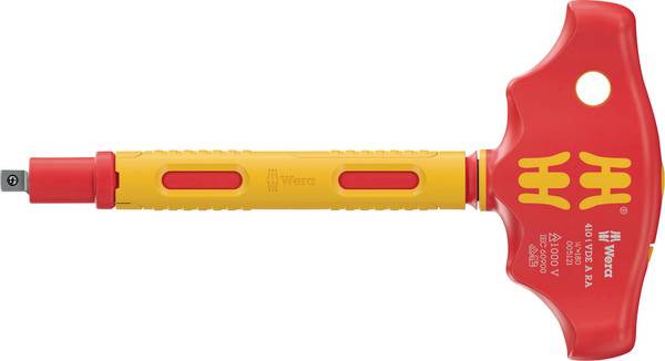 Wera 410 i VDE A RA VDE Vierkant-Schraubendreher  Schlüsselweite (Zoll): 1/4 Zoll Klingenlänge: 130 mm