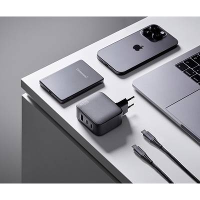 Intenso W100ACC+C520C black USB Ladegerät 100 W 2x USB-C®, 1x USB-A Schwarz-9
