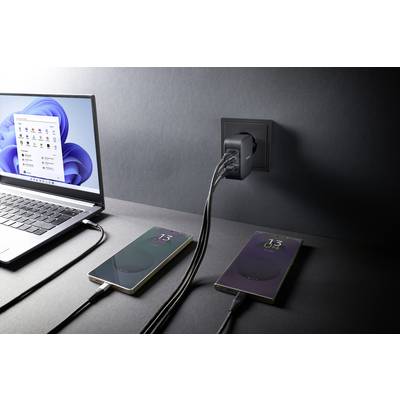Intenso W100ACC+C520C black USB Ladegerät 100 W 2x USB-C®, 1x USB-A Schwarz-10