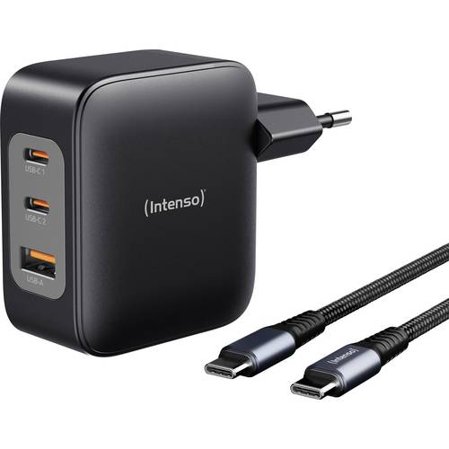 Thumbnail - Intenso W100ACC+C520C black USB-C® Adapter 100 W USB-A, USB-C® Schwarz