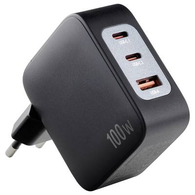Intenso W100ACC+C520C black USB Ladegerät 100 W 2x USB-C®, 1x USB-A Schwarz-3