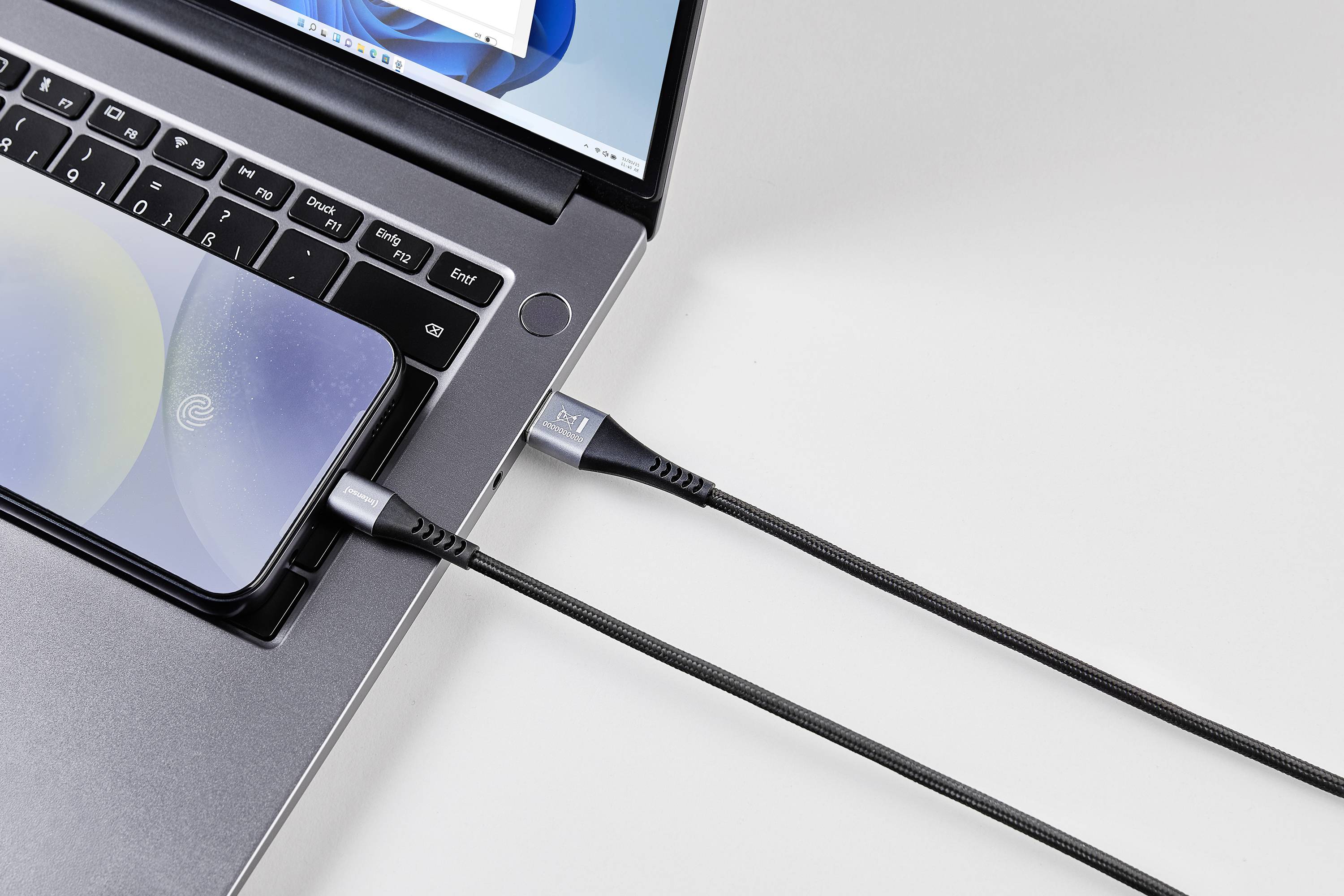 Intenso USB-C® Kabel USB-C® Stecker, USB-C® Stecker 1.5 m Schwarz hochflexibel 7901000-8