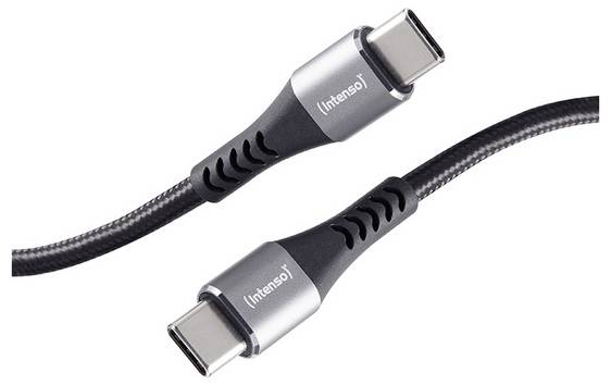 Intenso USB-C® Kabel   USB-C® Stecker, USB-C® Stecker 1.5 m Schwarz hochflexibel 7901000