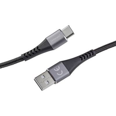 Intenso USB-Kabel USB-A Stecker, USB-C® Stecker 1.5 m Schwarz 7901100-0