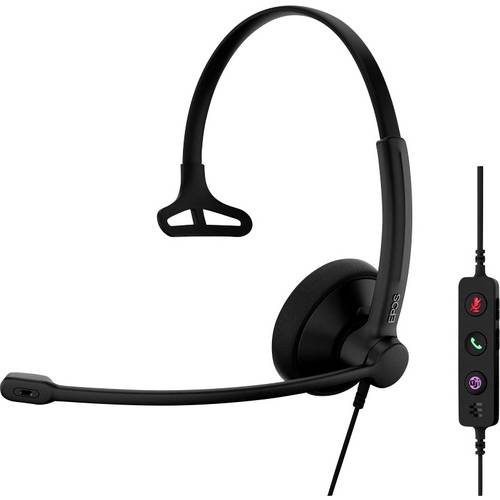 Thumbnail - EPOS IMPACT 100 MS On Ear Headset kabelgebunden Mono Schwarz Noise Cancelling Headset, Mikrofon-Stummschaltung, Lautstär...