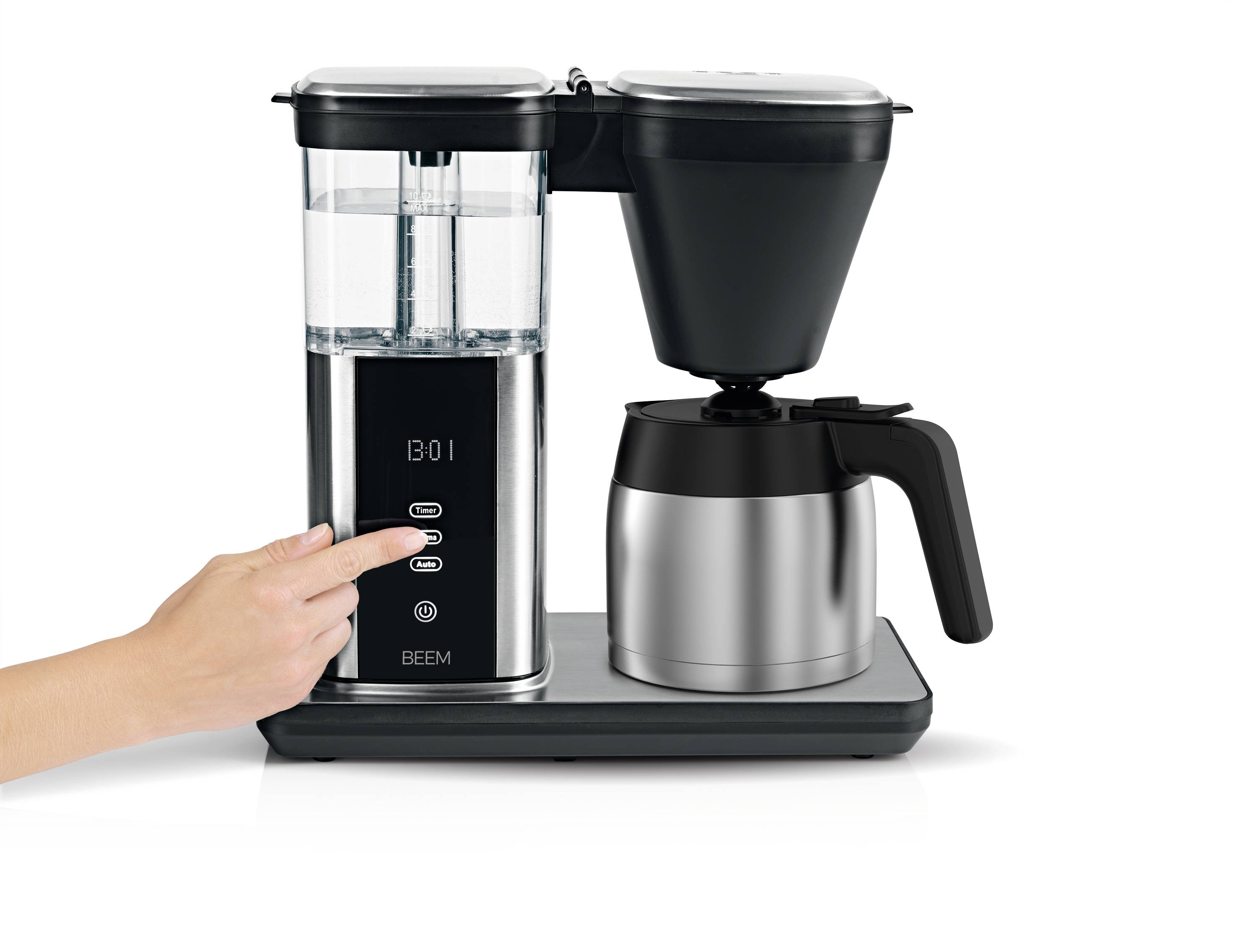 BEEM 03890 Kaffeemaschine Schwarz, Silber Fassungsvermögen Tassen=10 Isolierkanne, Timerfunktion, Warmhaltefunktion-7