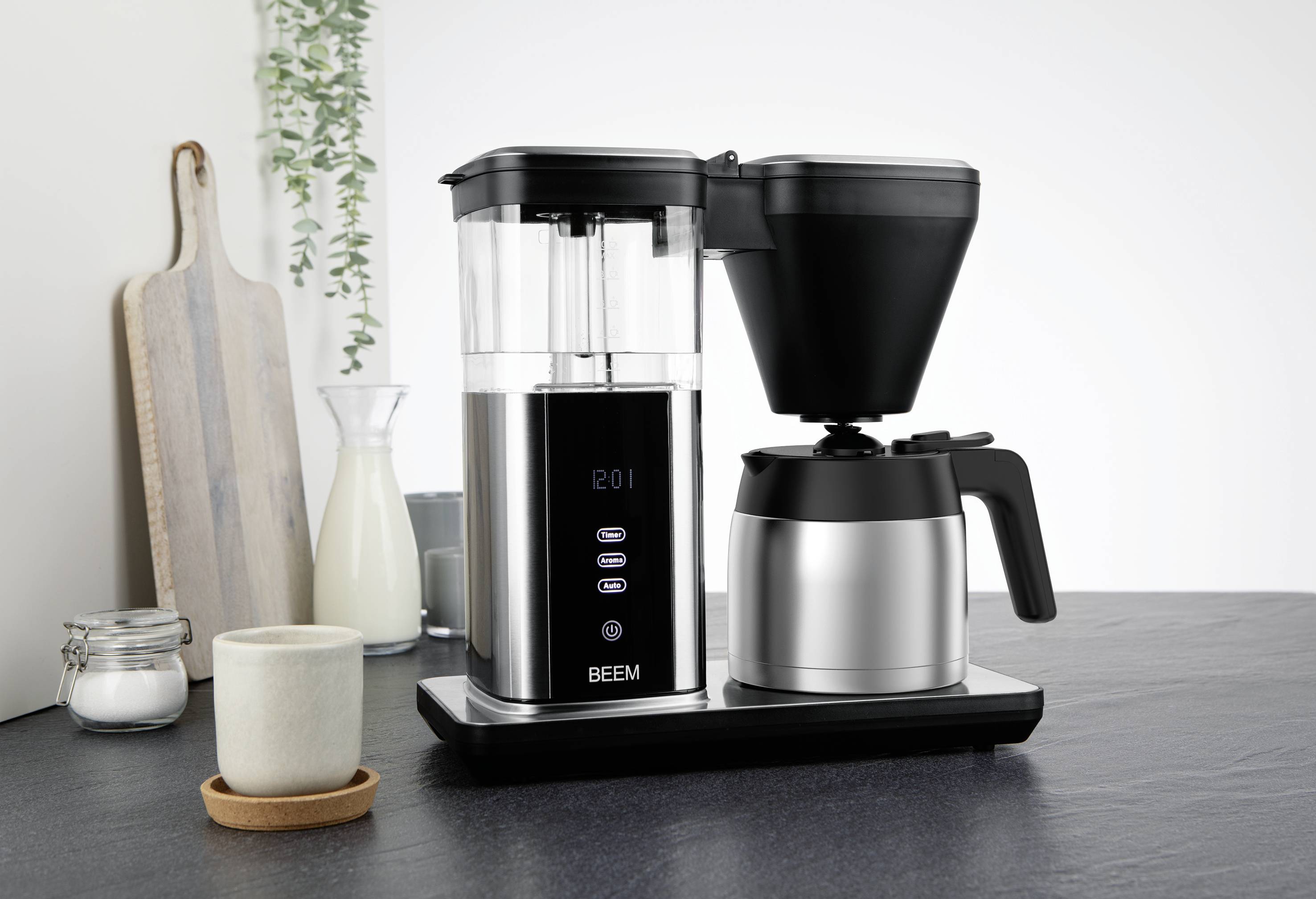 BEEM 03890 Kaffeemaschine Schwarz, Silber Fassungsvermögen Tassen=10 Isolierkanne, Timerfunktion, Warmhaltefunktion-10
