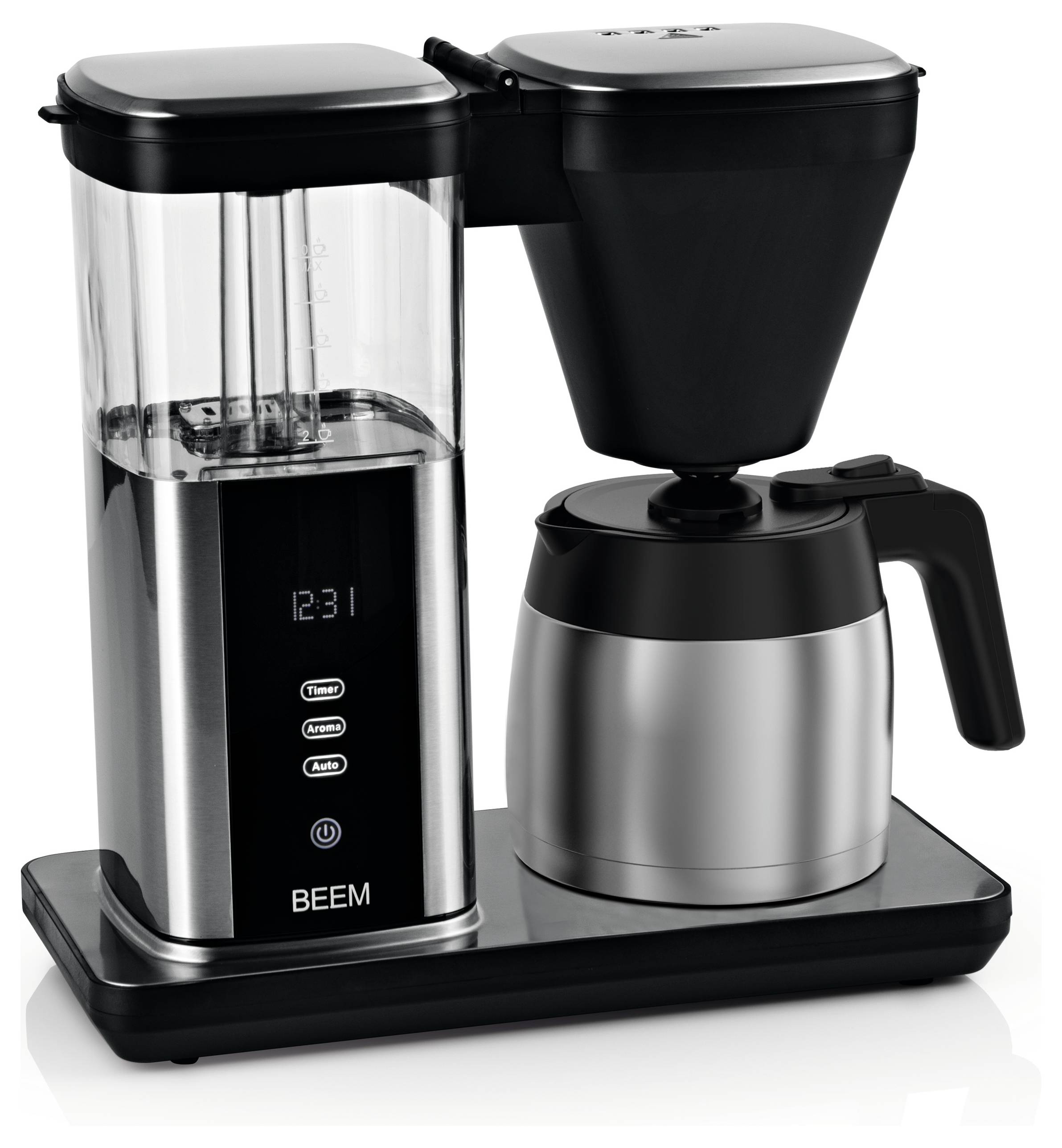 BEEM 03890 Kaffeemaschine Schwarz, Silber Fassungsvermögen Tassen=10 Isolierkanne, Timerfunktion, Warmhaltefunktion-1