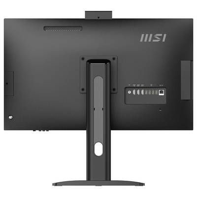 Rückseite eines MSI-Monitors mit Ständerhalterung, Lüftungsschlitzen und Anschlussfeld auf der Rückseite.