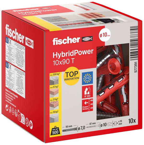Fischer 577391 HybridPower Dübelset 90 mm 10 St.