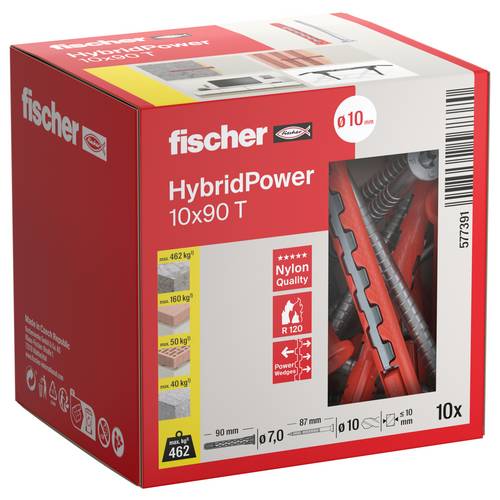 Fischer 577391 HybridPower Dübelset 90 mm 10 St.
