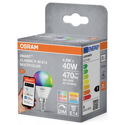 OSRAM HOMELIGHTING Smart+ Funk-LED Lampe E27 14 W EEK: F (A - G) RGBW-2