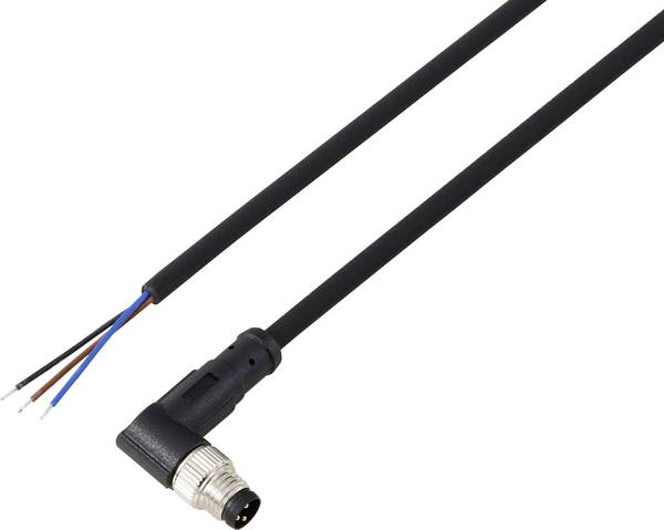 TRU COMPONENTS TC-13751848 Anschlussleitung M8 x 1 Stecker, gewinkelt 2 m Polzahl Sensoren: 3 1 St.