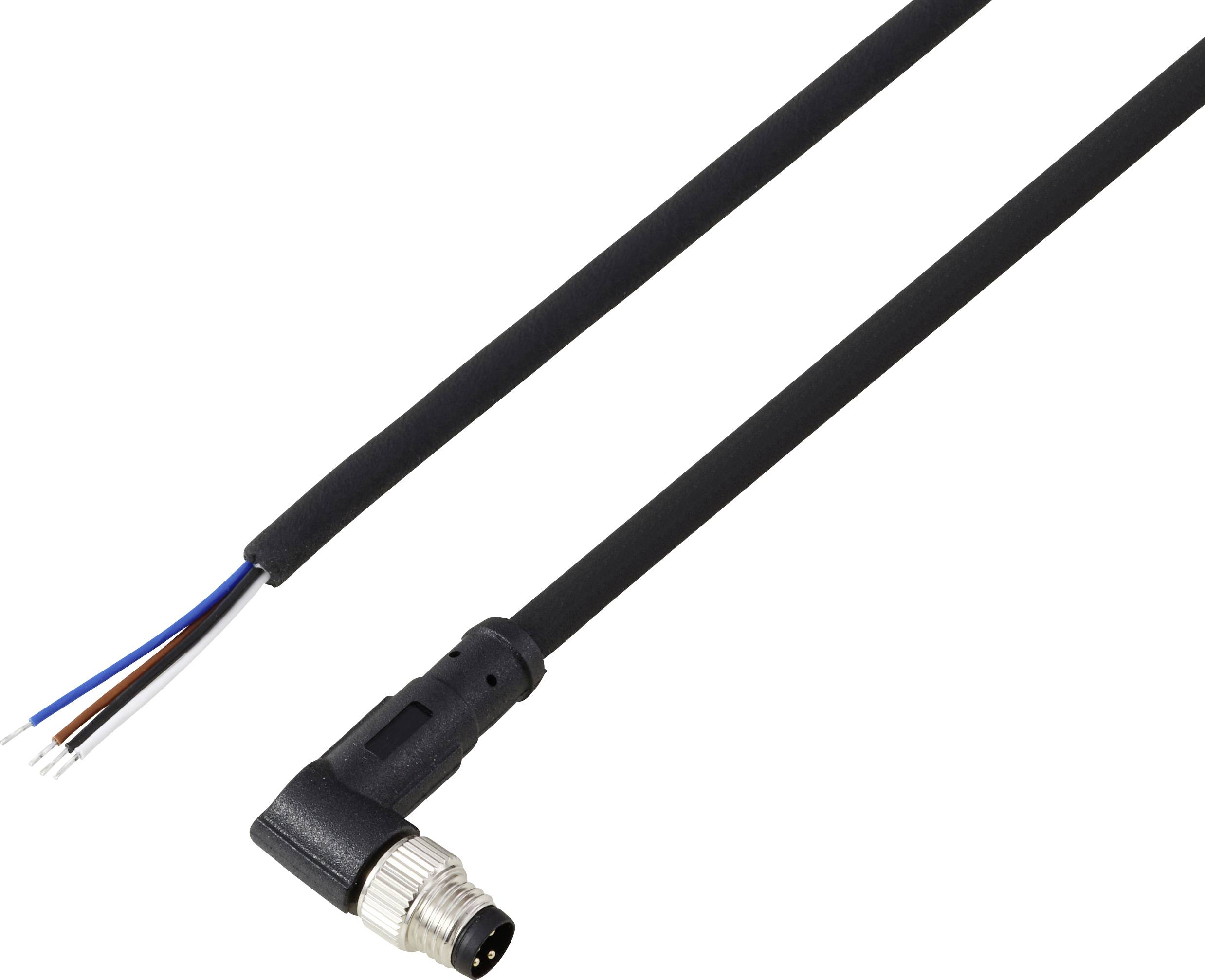 TRU COMPONENTS TC-13751868 Anschlussleitung M8 x 1 Stecker, gewinkelt 10 m Polzahl Sensoren: 4 1 St.