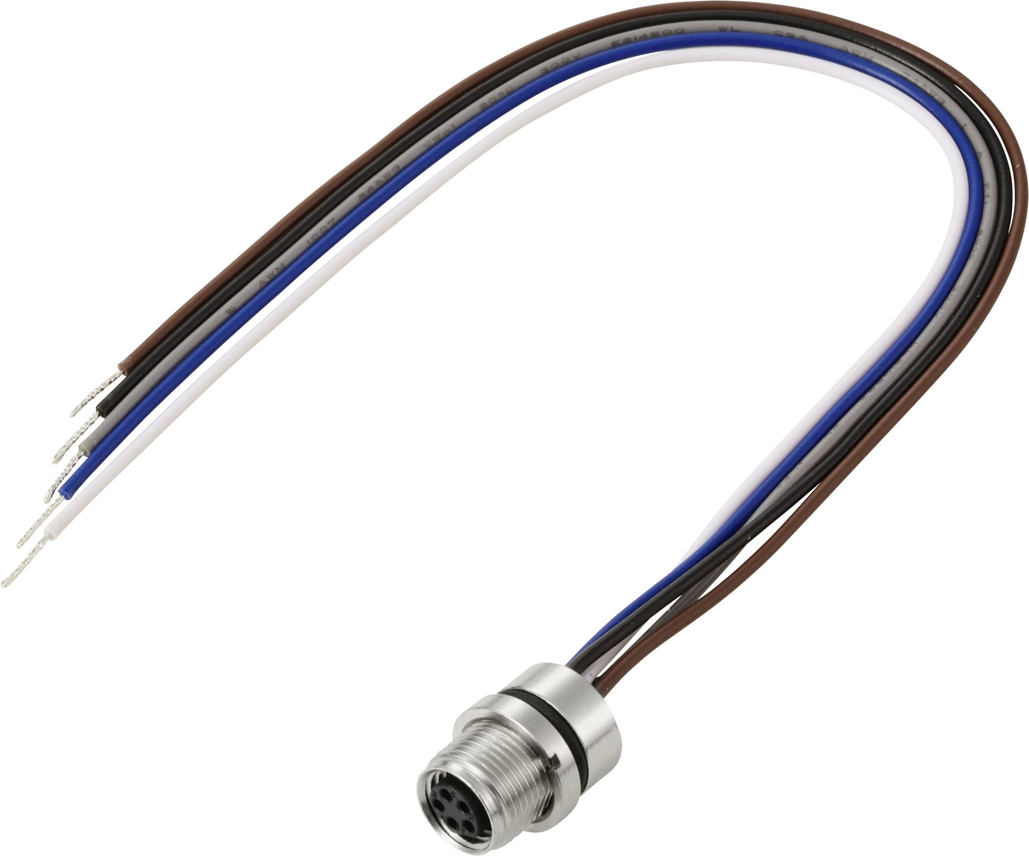 TRU COMPONENTS TC-13751916 Anschlussleitung M8 x 1, M10 x 0.75 Buchse, gerade 0.2 m Polzahl Sensoren: 5 1 St.