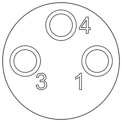 Kreis mit drei kleineren Kreisen innen, die jeweils mit Zahlen beschriftet sind: oben '4', links '3', rechts '1'.
