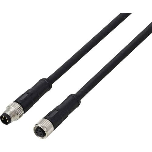 TRU COMPONENTS TC-13752000 Anschlussleitung M8 x 1 Stecker, gerade, Buchse, gerade 2 m Polzahl Sensoren: 4 1 St.