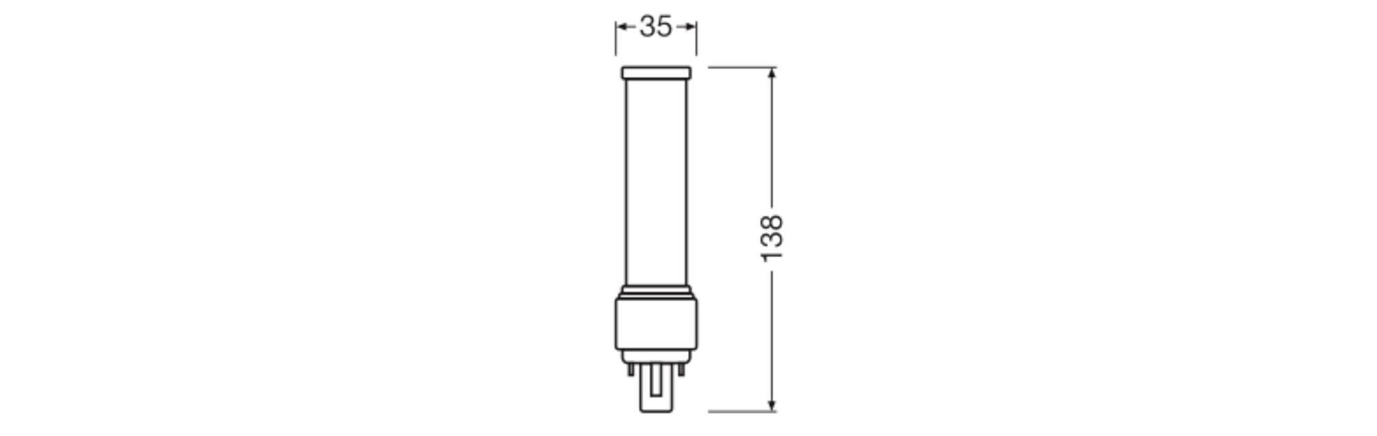 OSRAM HOMELIGHTING 4099854502415 LED-Röhre EEK E (A - G) G24d-1 Leuchtstoffröhre 6 W Tageslichtweiß 1 St.-1