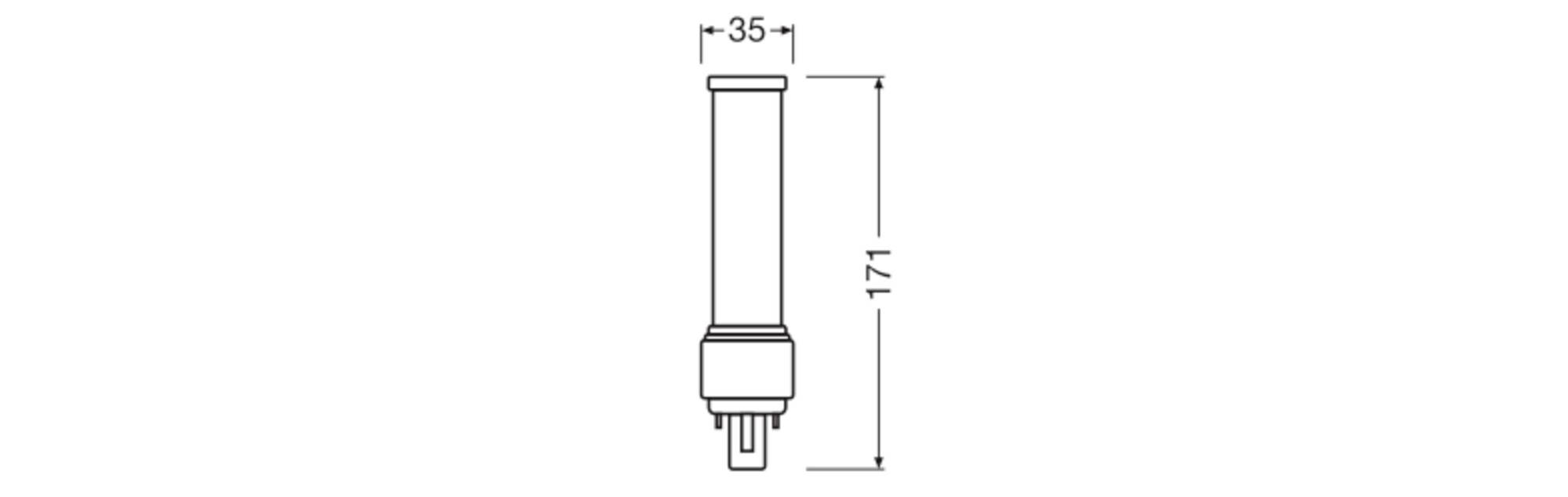 OSRAM HOMELIGHTING 4099854502477 LED-Röhre EEK E (A - G) G24d-3 Röhrenform 9 W Tageslichtweiß (Ø) 35 mm 1 St.-1